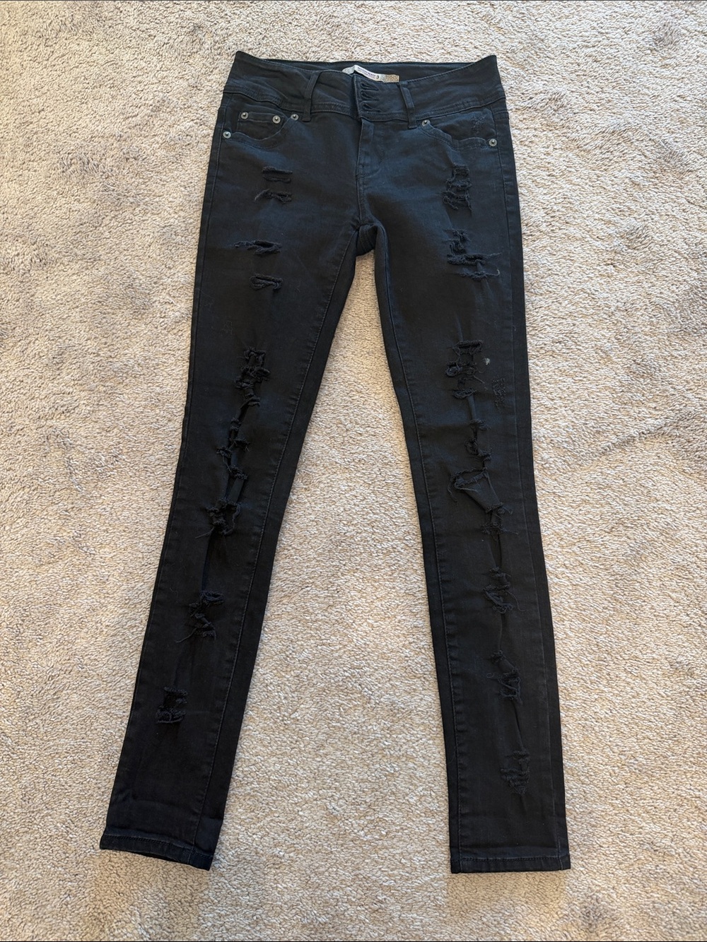 Highway Jeans Black Ripped Skinny Jeans